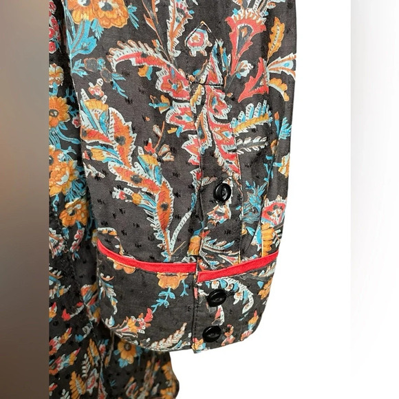 Anthropologie HOLDING HORSES Womens 2 Western Button Front Shirt Dress Escalante - Picture 10 of 12